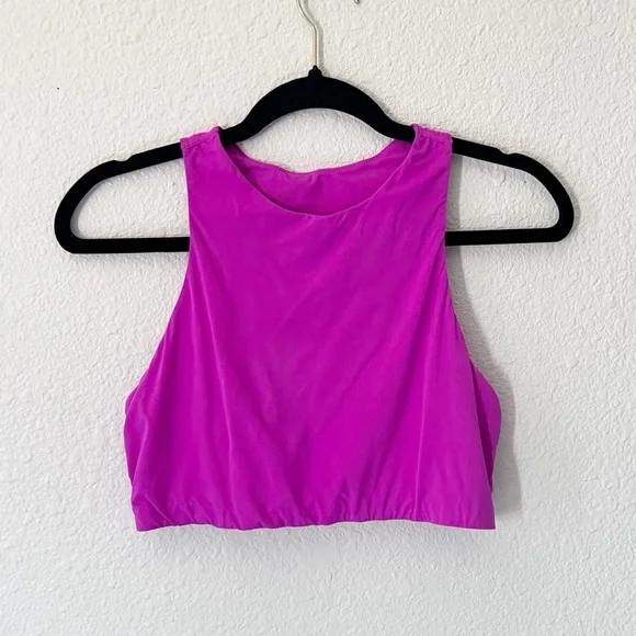 Skims Women's Pink High-Neck Crop Top - Picture 5 of 9